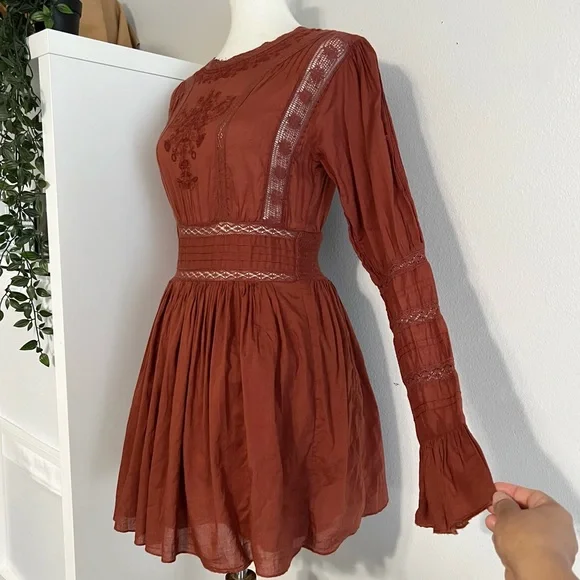 Free‎ People Victorian Waisted Mini Dress - Picture 7 of 12